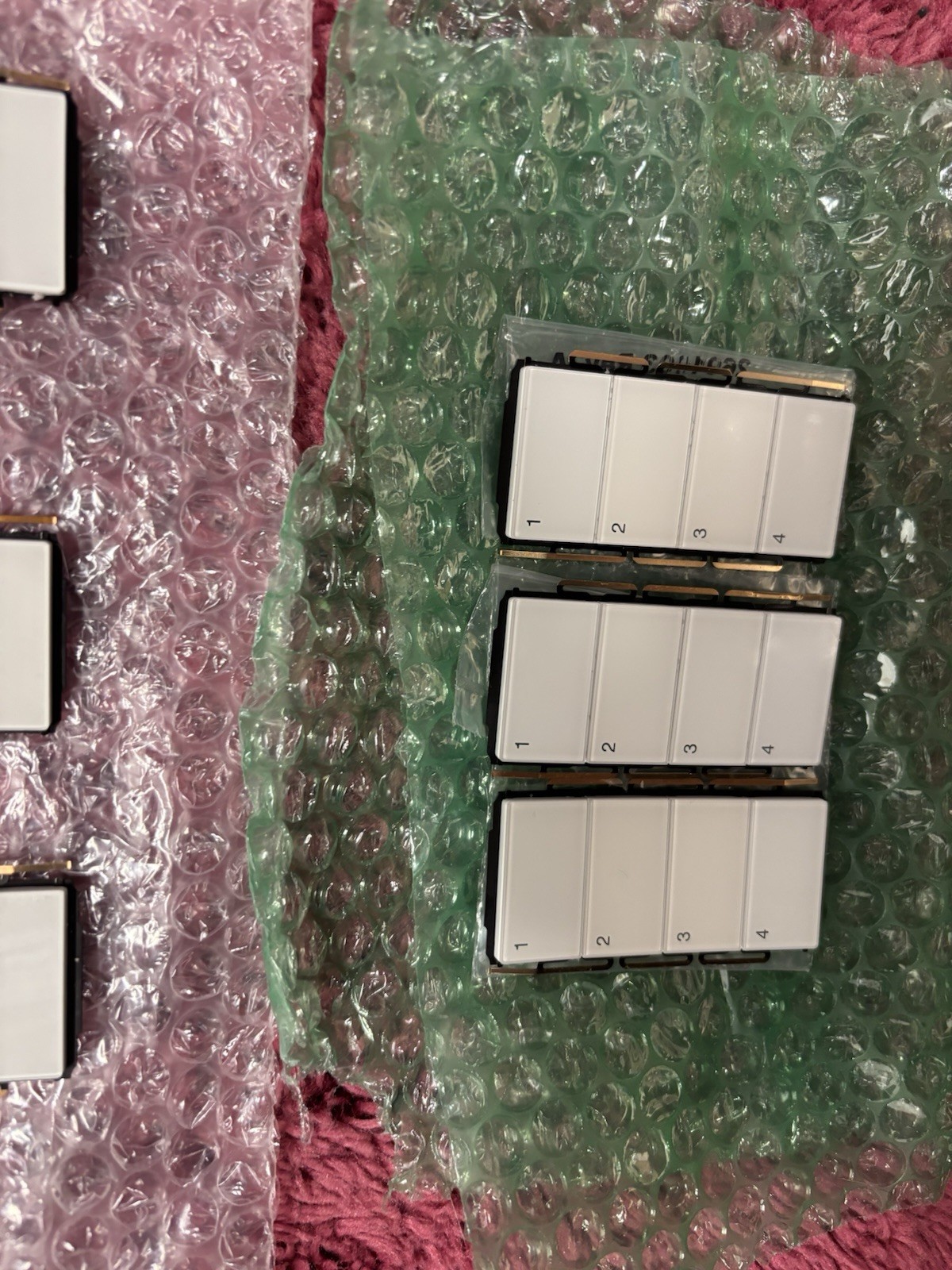 Lutron Palladiom LWT-U-PPP-CWH 3 Gang Wall Plate w/ 3 Buttons Kits