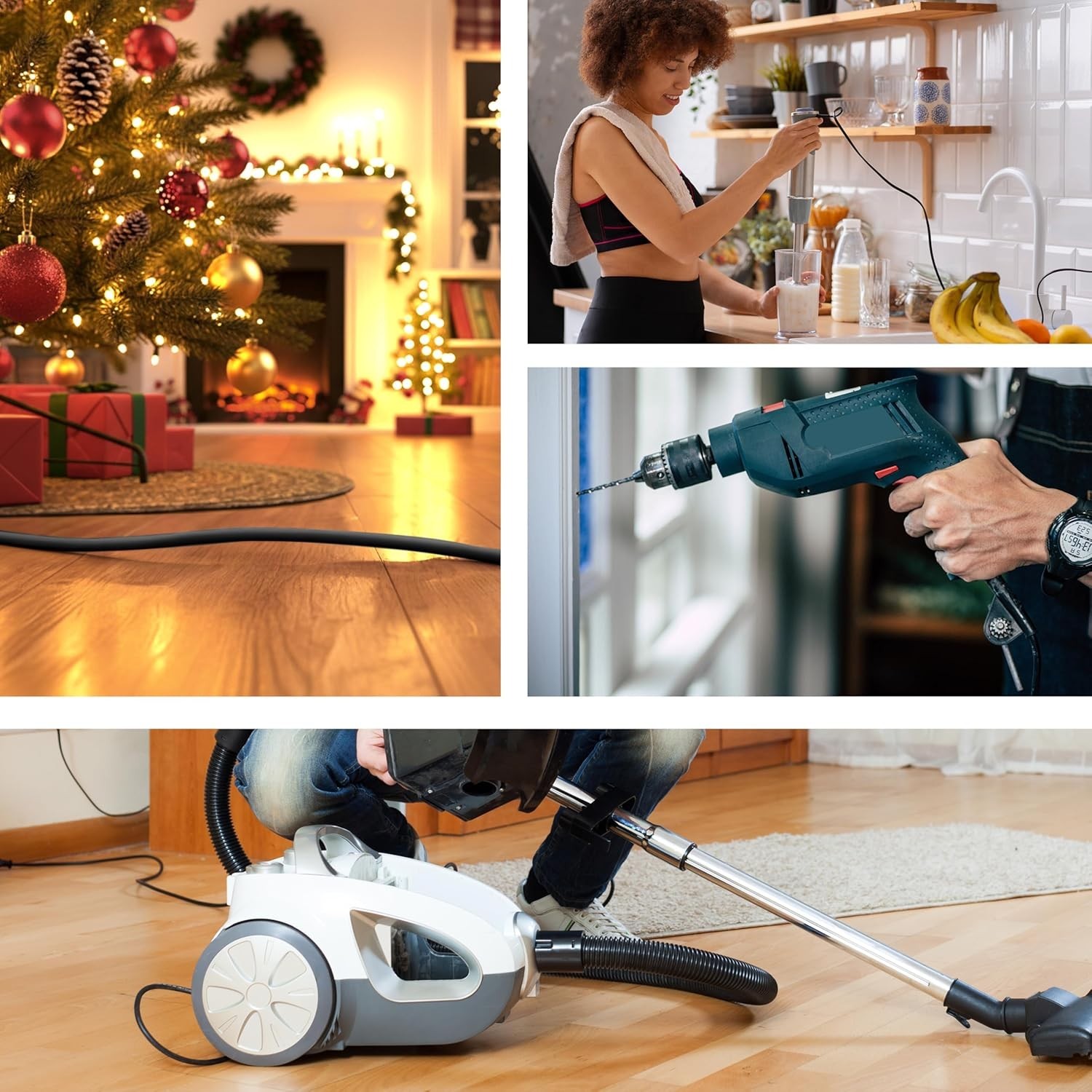 Versatile 6ft Heavy-Duty Extension Cord – Perfect for Home & Garden Power Needs