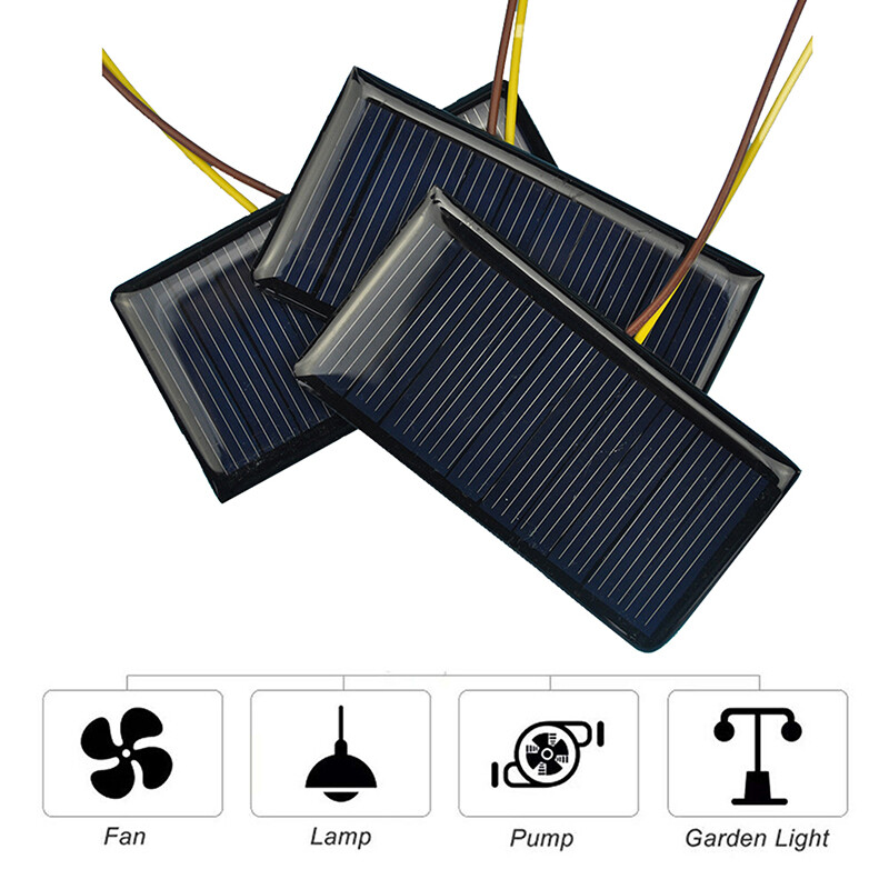 1-10Pcs/lot 5V 60mA Polycrystalline Silicon Solar Panel Cell Battery DIY Modules
