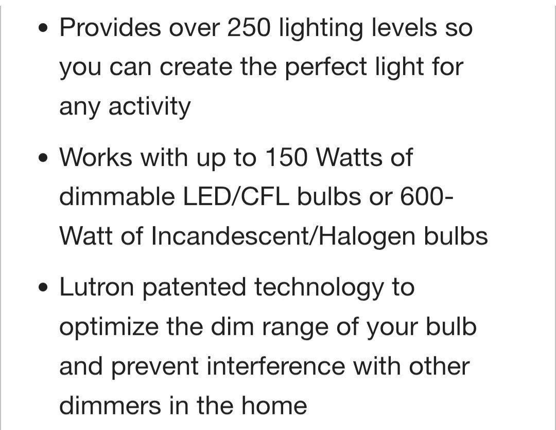 Lutron Maestro LED+ Dimmer Switch for LED Bulbs-150W/Single Pole or Multi Locati