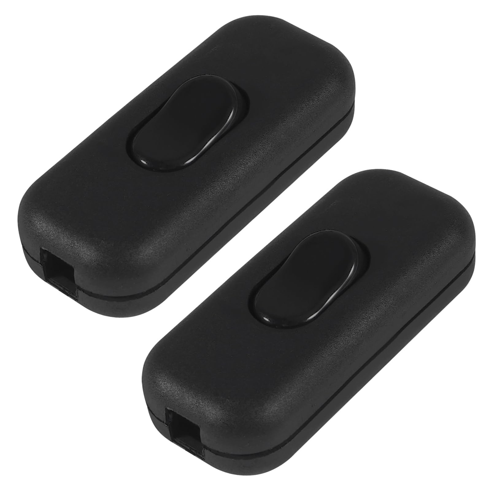 XIITIA 2pcs Inline Cord Switch, AC120V 10A, 250V 6A On-Off Lamp Black A