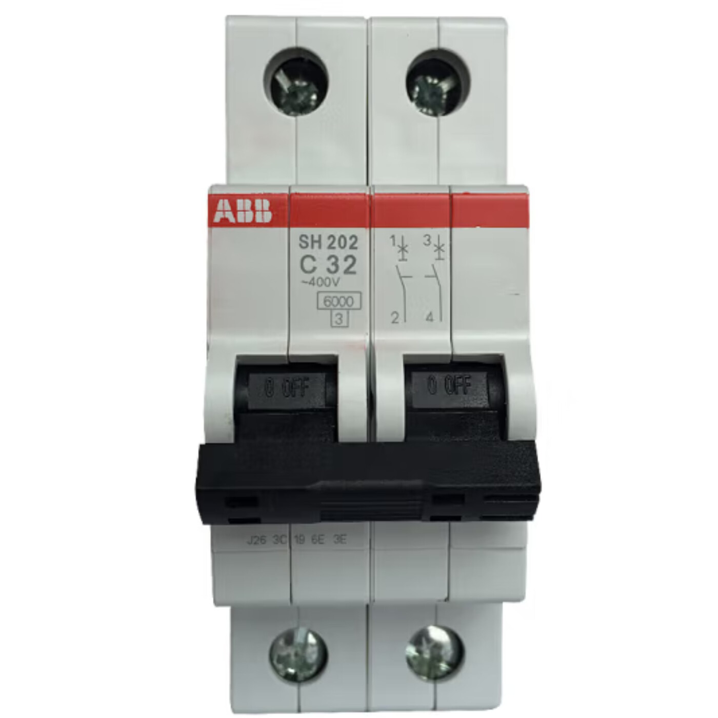 ABB Miniature Circuit Breaker 2 pole 2P C Type 16 20 25 32 40 50 63 Amp 6KA MCB