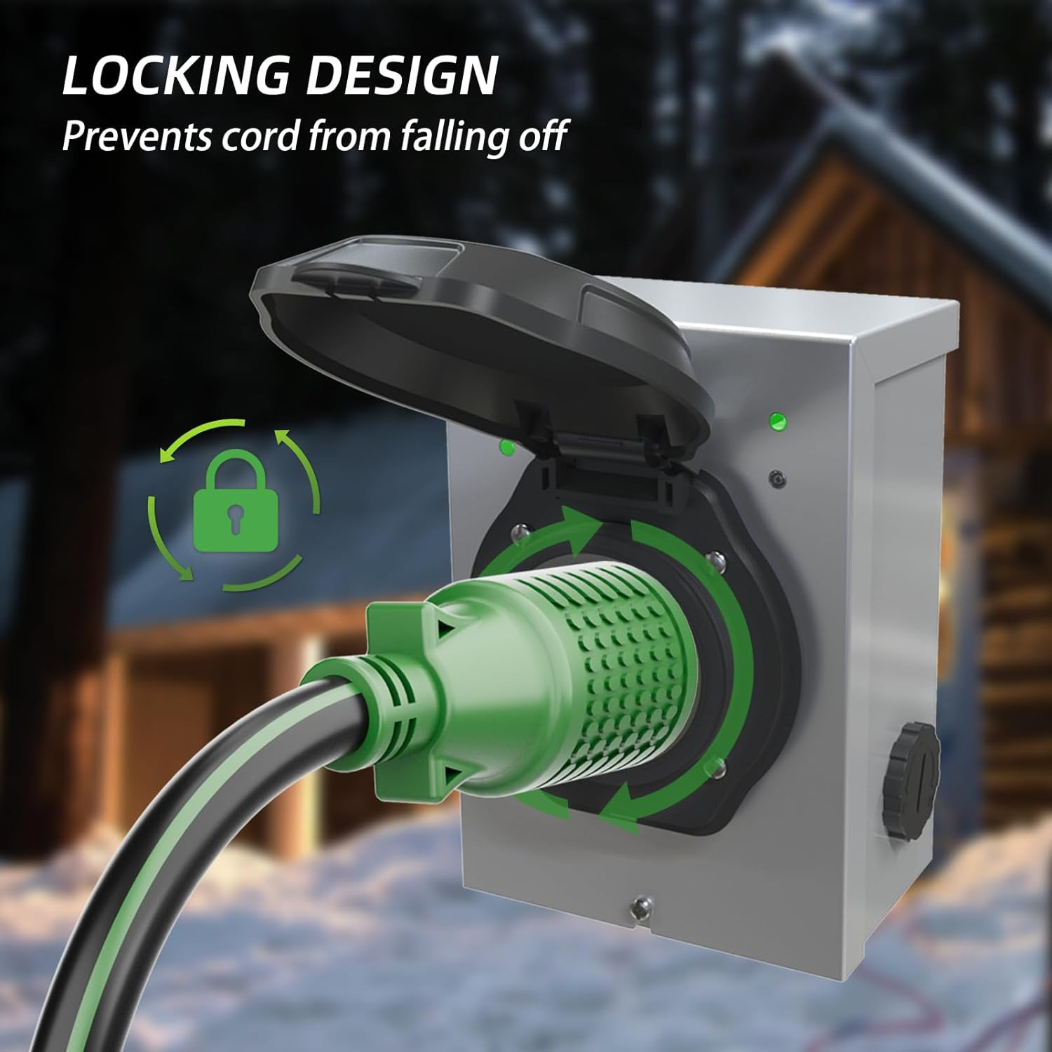 4 Prong 30 Amp Extension Generator Cord 50FT, NEMA L14-30P/L14-30R, 125/250 Volt