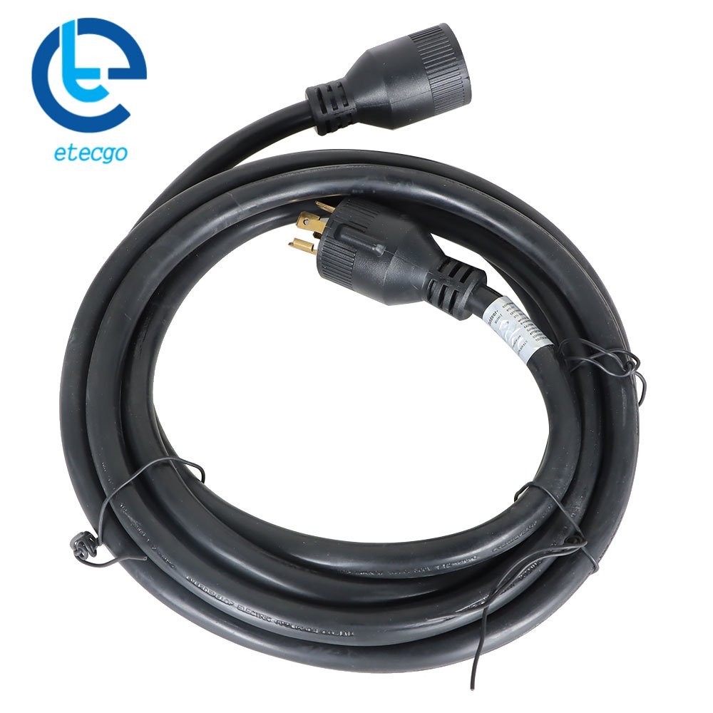 30 Amp 15FT 4Prong NEMA 14-30P/14-30R Generator Extension Cord