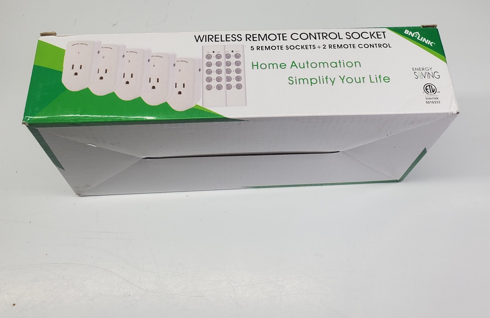 BN-LINK Indoor Wireless Remote Control Outlet Plug in with 2 Remotes +5 Sockets