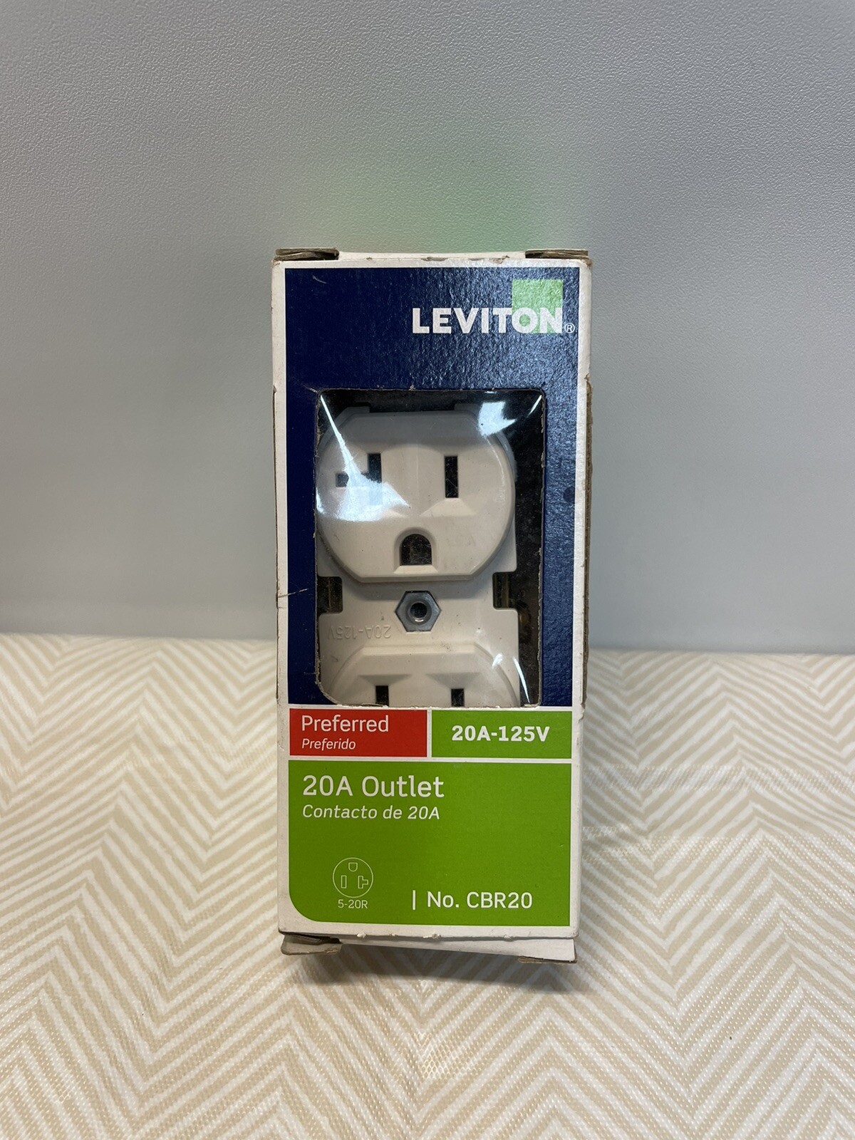Leviton CBR20-WMP 20A 125 V Duplex Outlet White – 1pk
