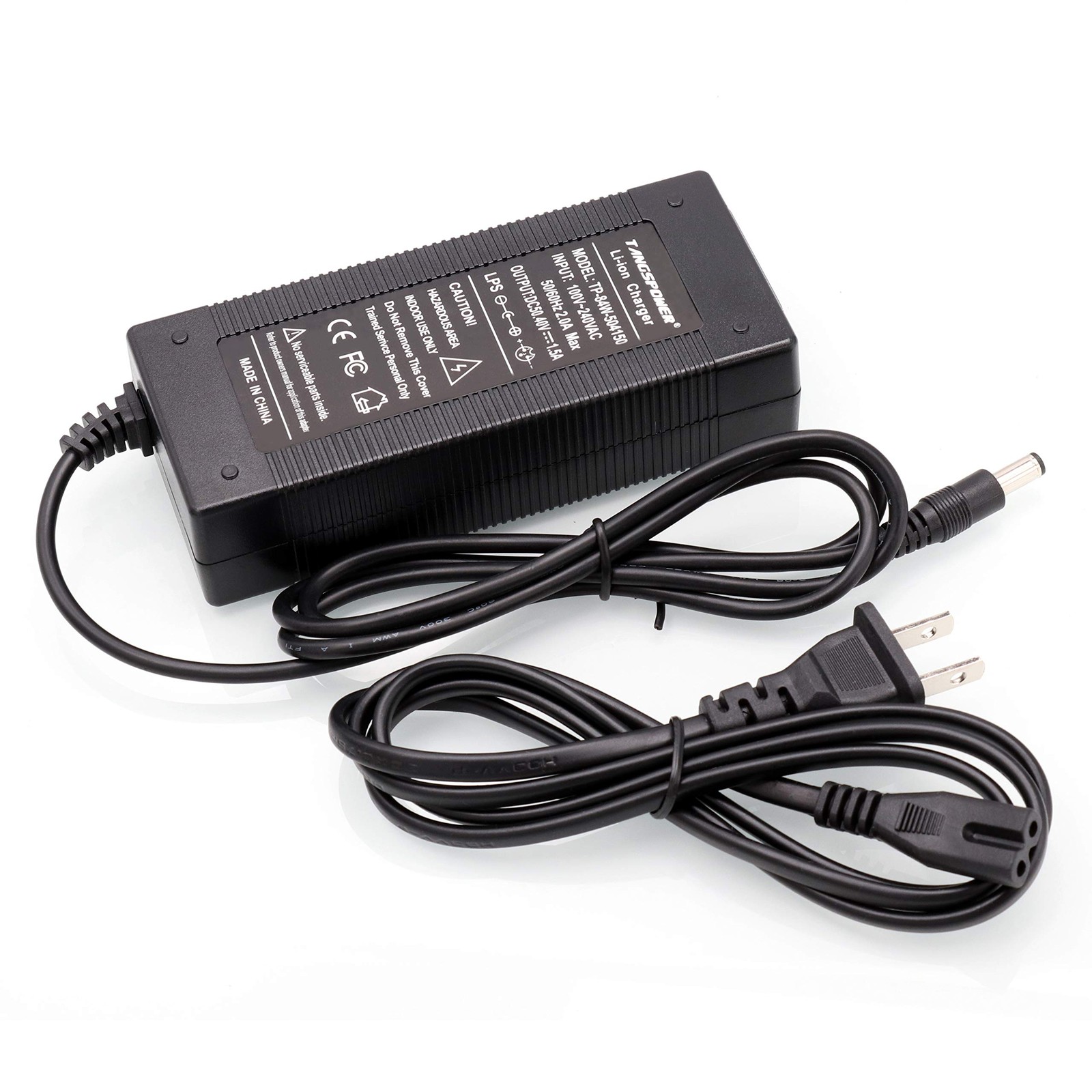 50.4V 1.5A Charger Input 110-220V for DIY 12S 44.4V 11 x 6 x 3 cm, Black