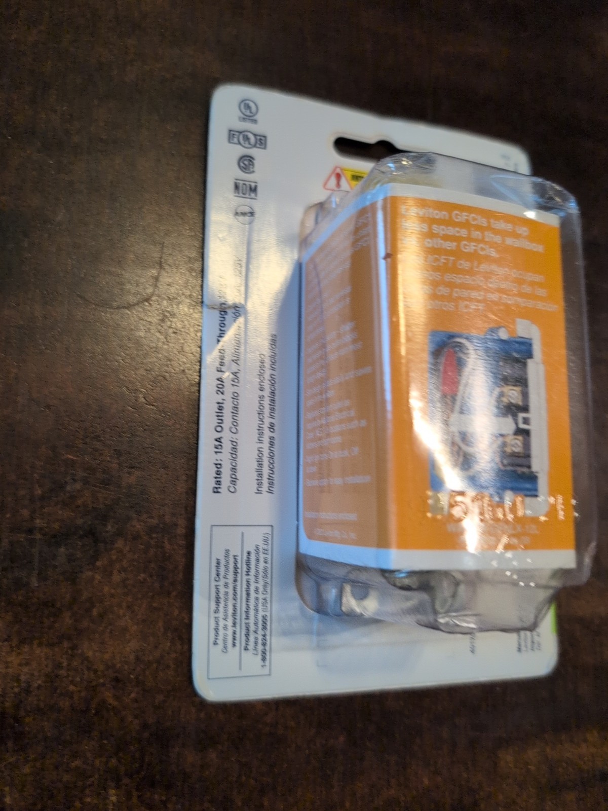 Leviton GFNL1-T 125V Light Almond GFCI Tamper-Resistant Receptacle w/ LED Light