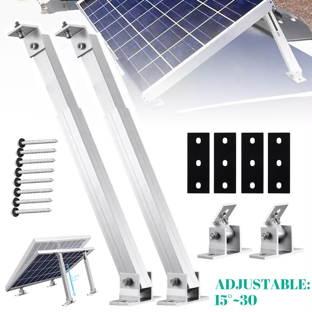 4Pack Adjustable Solar Panel Tilt Mount Brackets Aluminum Alloy Mounting Bracket