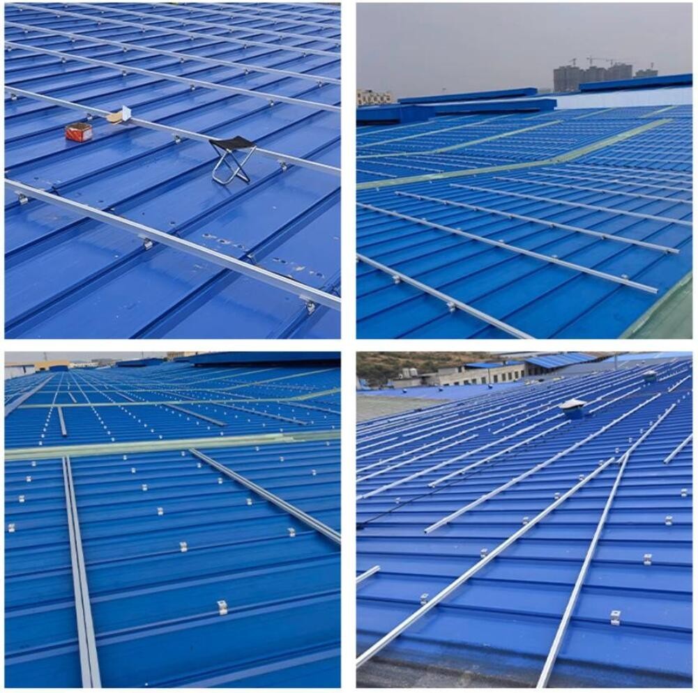Roof Fold Clamps for PV Solar Panel Arrays Aluminium Alloy 1/4 Pc Set Available