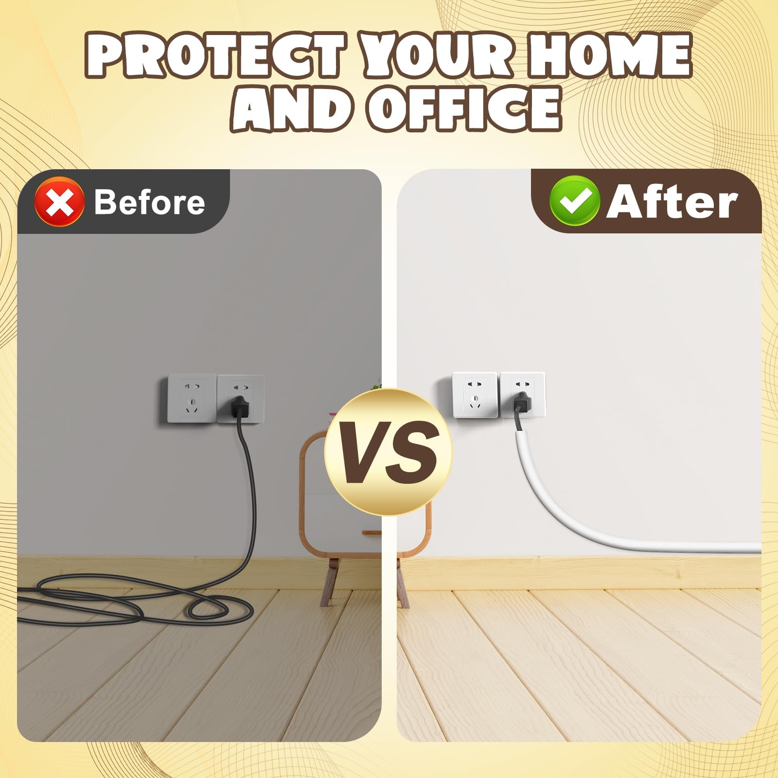 UOMTFAI Wall Cord Hider 390 Inch, Self Adhesive Cable 390inch, White