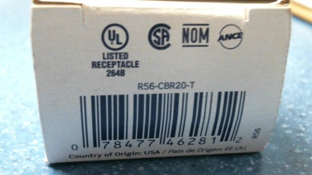 Leviton 20 amps 125 volt Duplex Light Almond Outlet No. CBR20, FREE SHIPPING