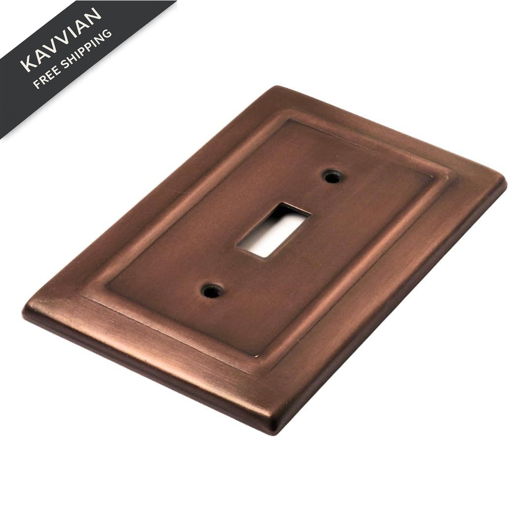 Monarch Abode Single Toggle Light 1-Gang / 2-Pack, Antique Copper Finish