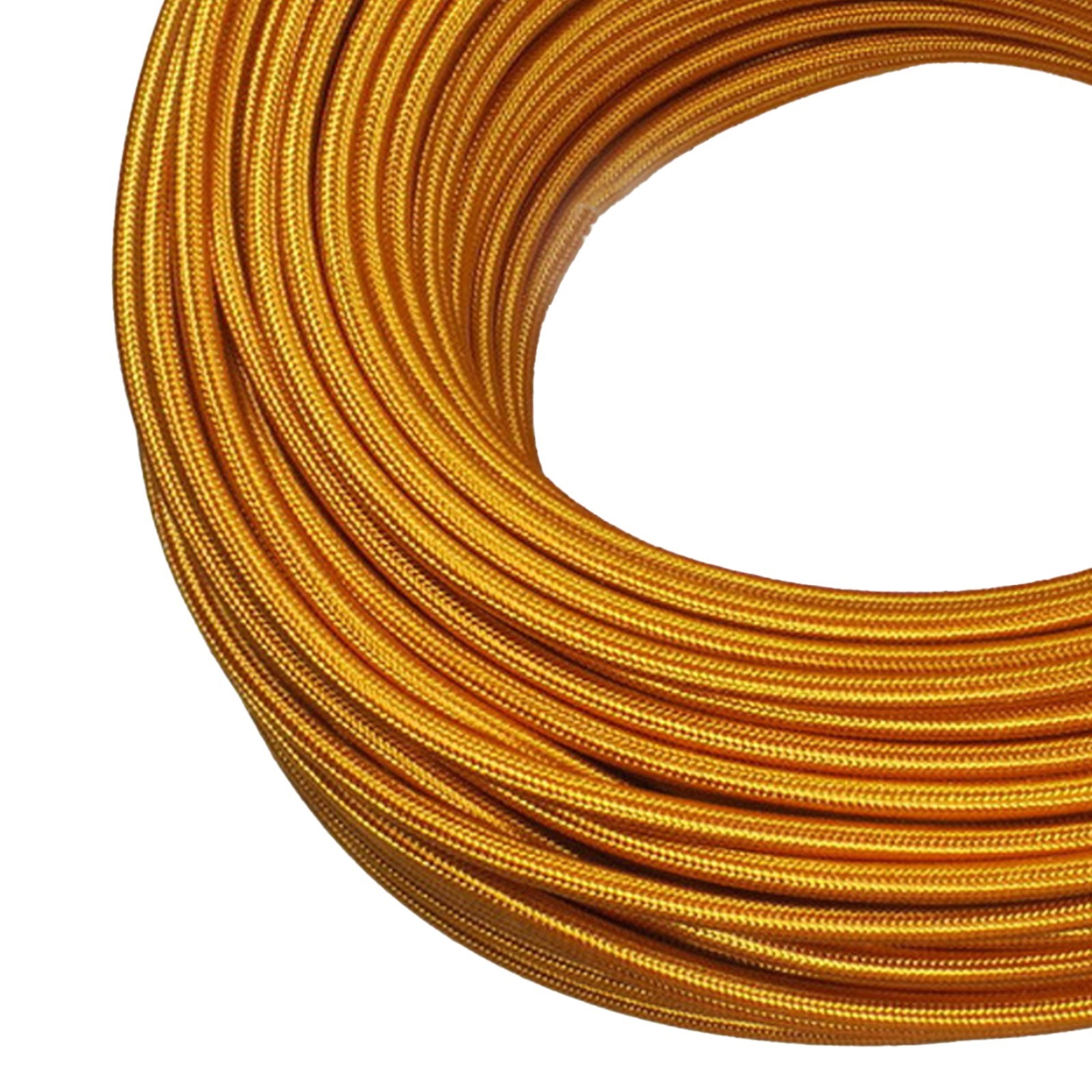 1M Fabric Covered Round Electrical Wire 3 Core 18 Gauge Vintage Style Cable