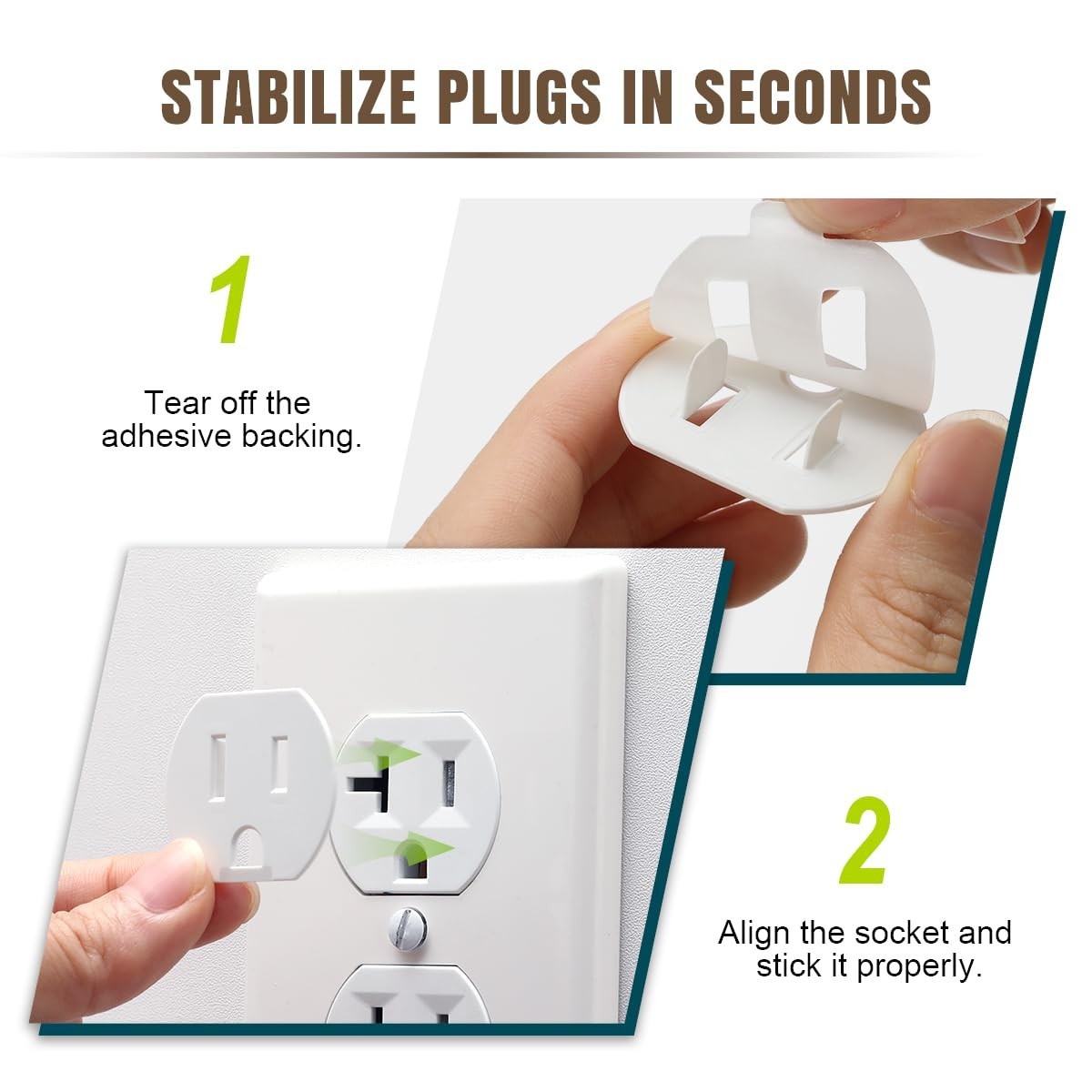 Loose Outlet Fix 12pc Secure Socket Tightener Inserts for North American Plugs