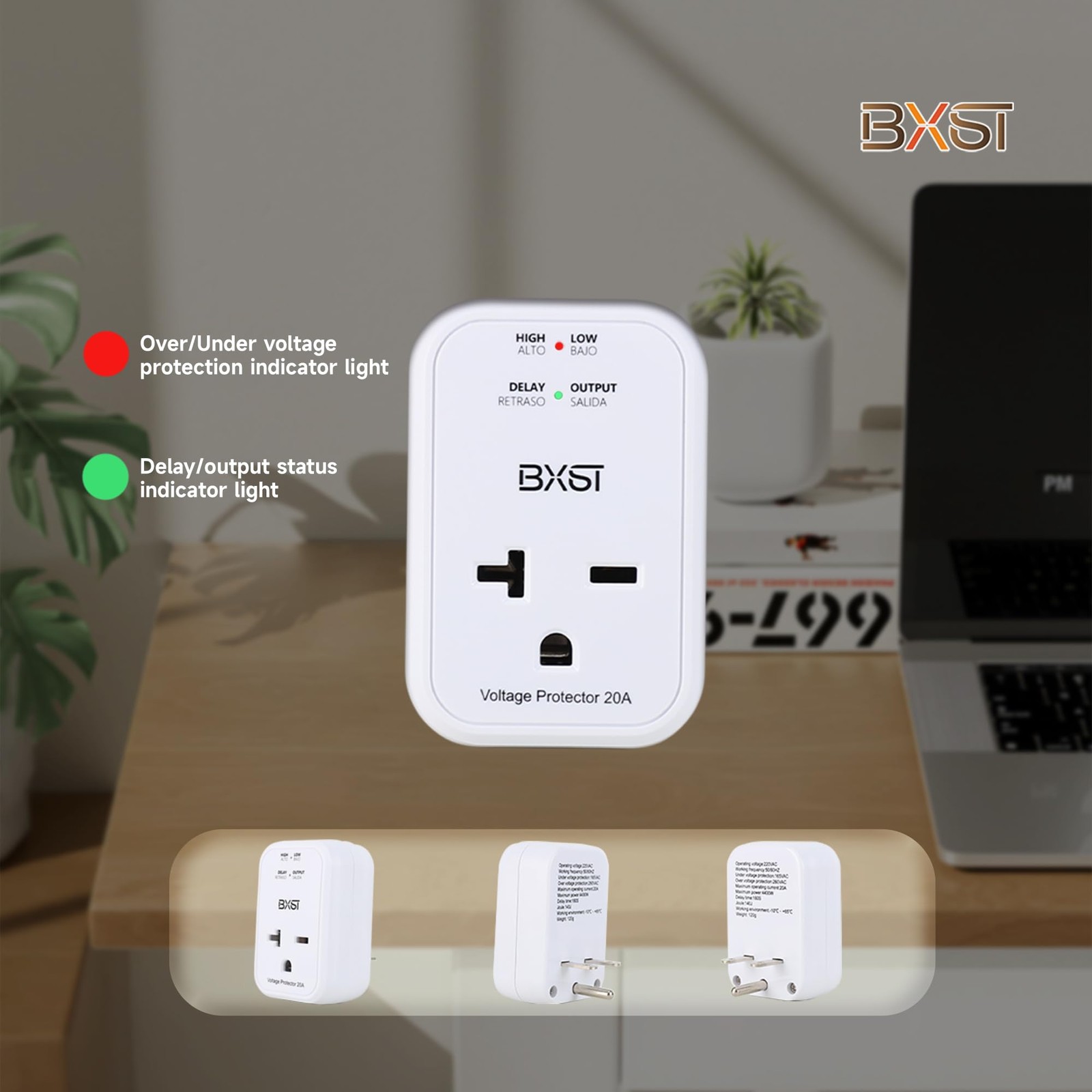 220V Surge Protector Electronic Voltage Protector for Home Appliance Surge Pr…