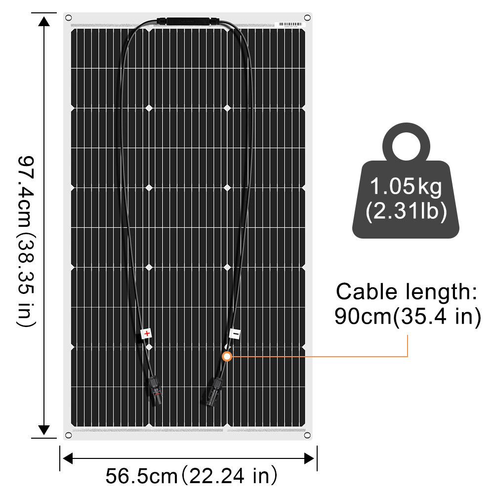 Dokio 8*100w 800w Flexible Mono Portable Solar Panel for Home/Caravan/RV/Boat