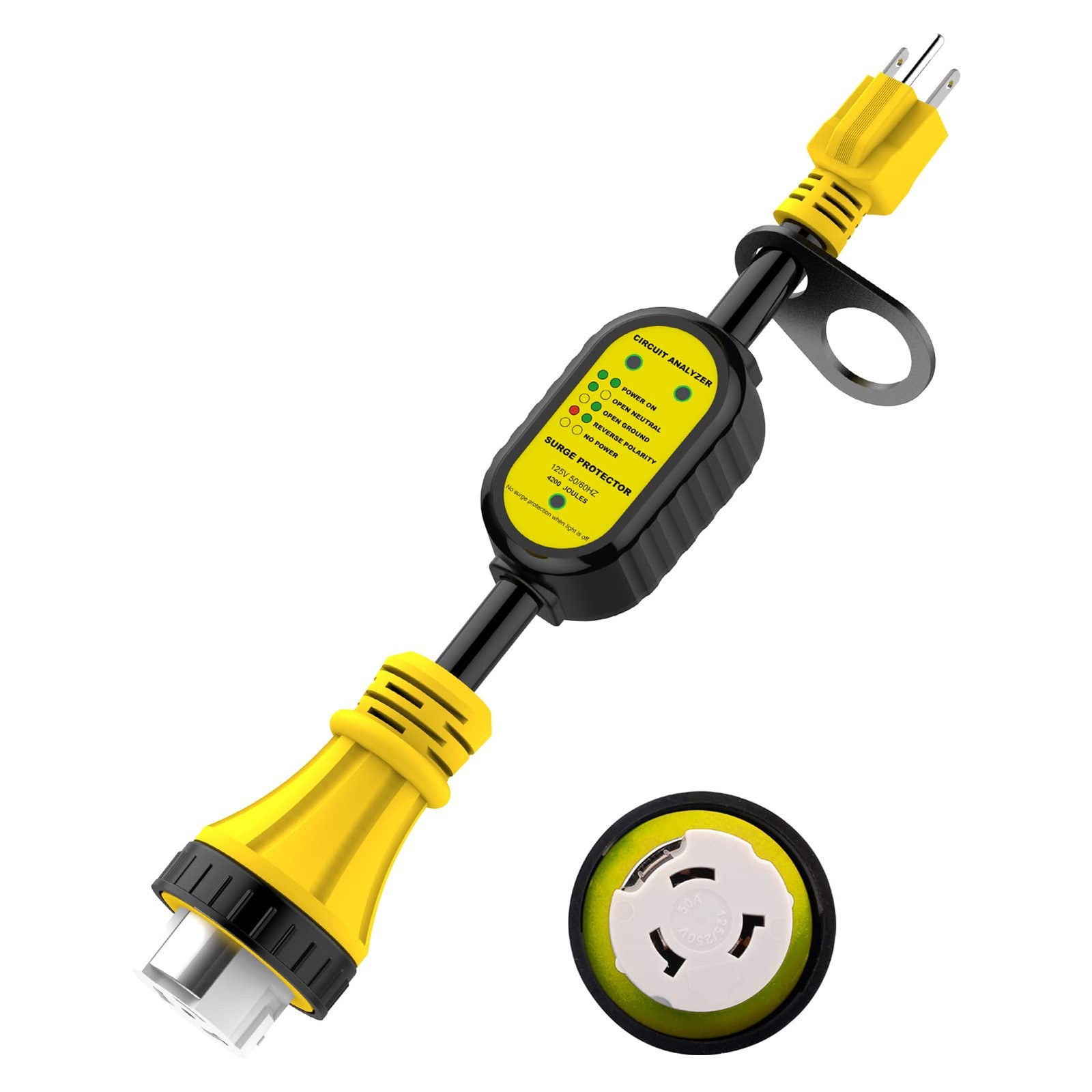 EyGde 50A RV Adapter Surge Protector 15M/50F Locking