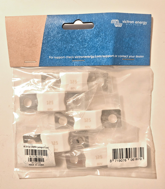Victron MEGA-Fuse 125A 80V 5-Pack CIP138125020 DC Solar System Fuses