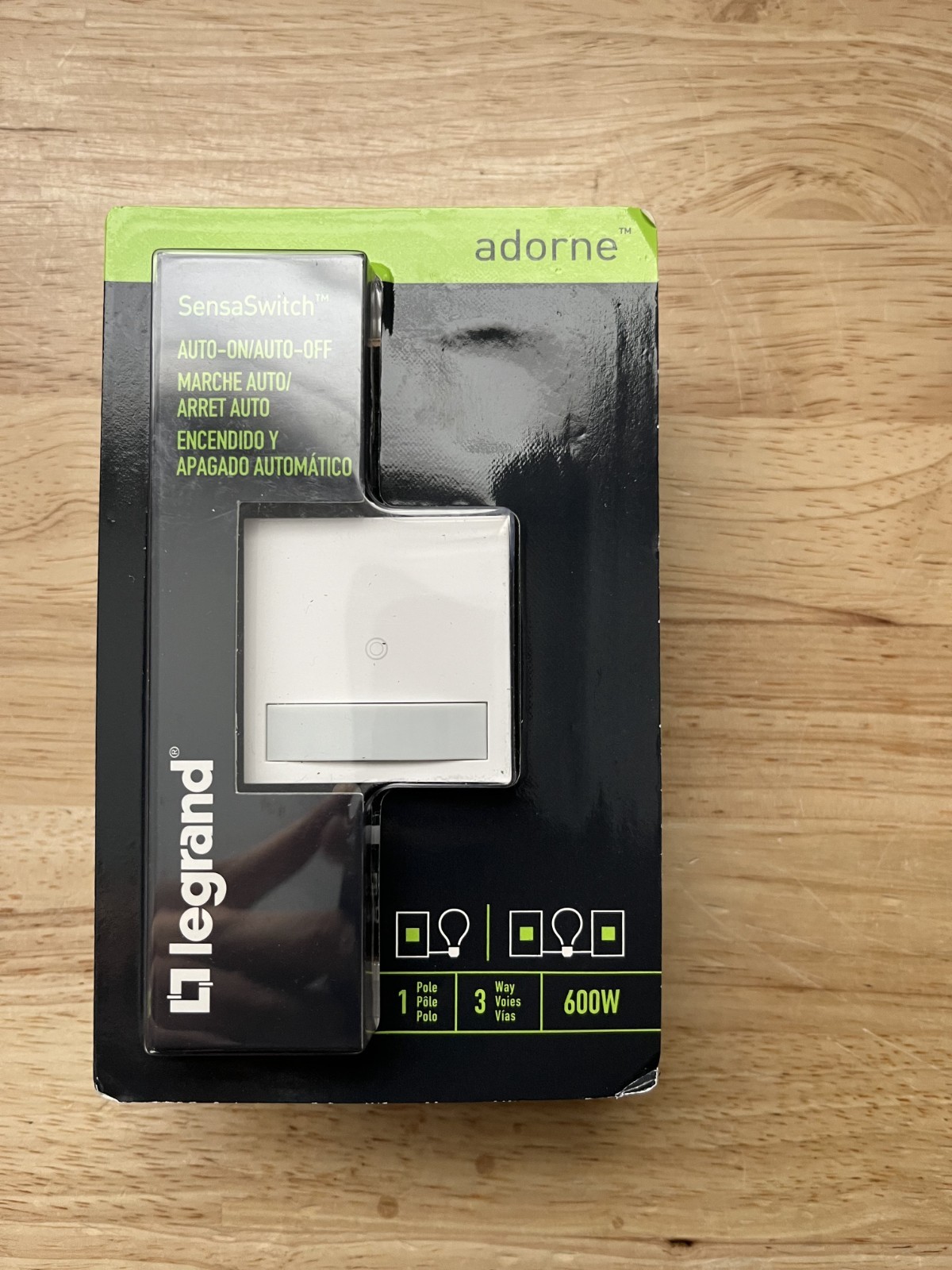 Legrand Sensa Switch Auto ON/Auto Off Single Pole 3 Way Occupancy Switch White