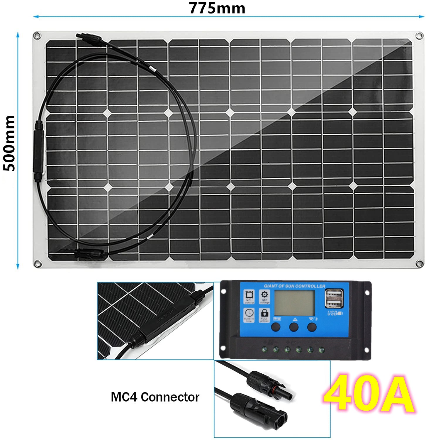 150Watt Flexible Mono Solar Panel 12V Volt Car Boat RV Home Rooftop Camping Roof