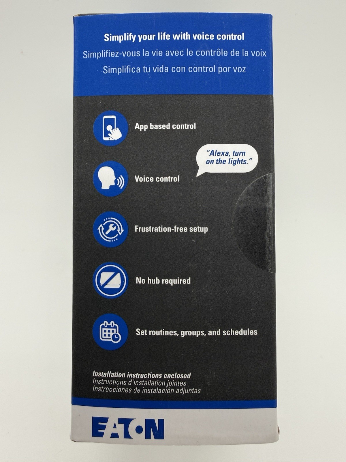 Eaton Wi-Fi Smart Universal Dimmer WFD30-C7 Brown Black Gray – Factory Sealed