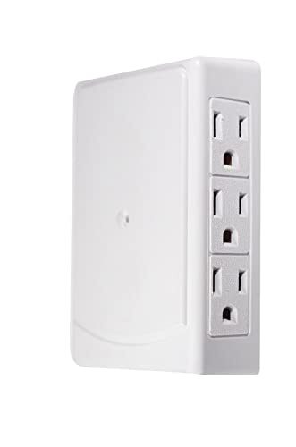 GoGreen Power GG-16000TSM – 6 Outlet Side Mount Wall Tap Adapter, White 1