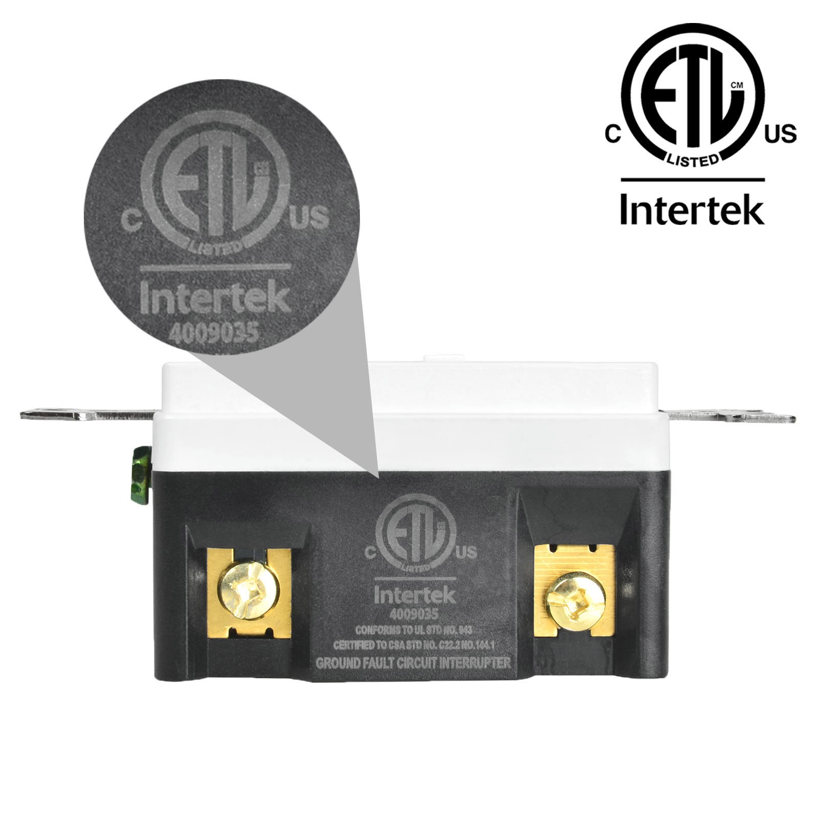 20A GFCI Outlet Receptacle with Wall Plate LED Indicator ETL Listed White 20PCS