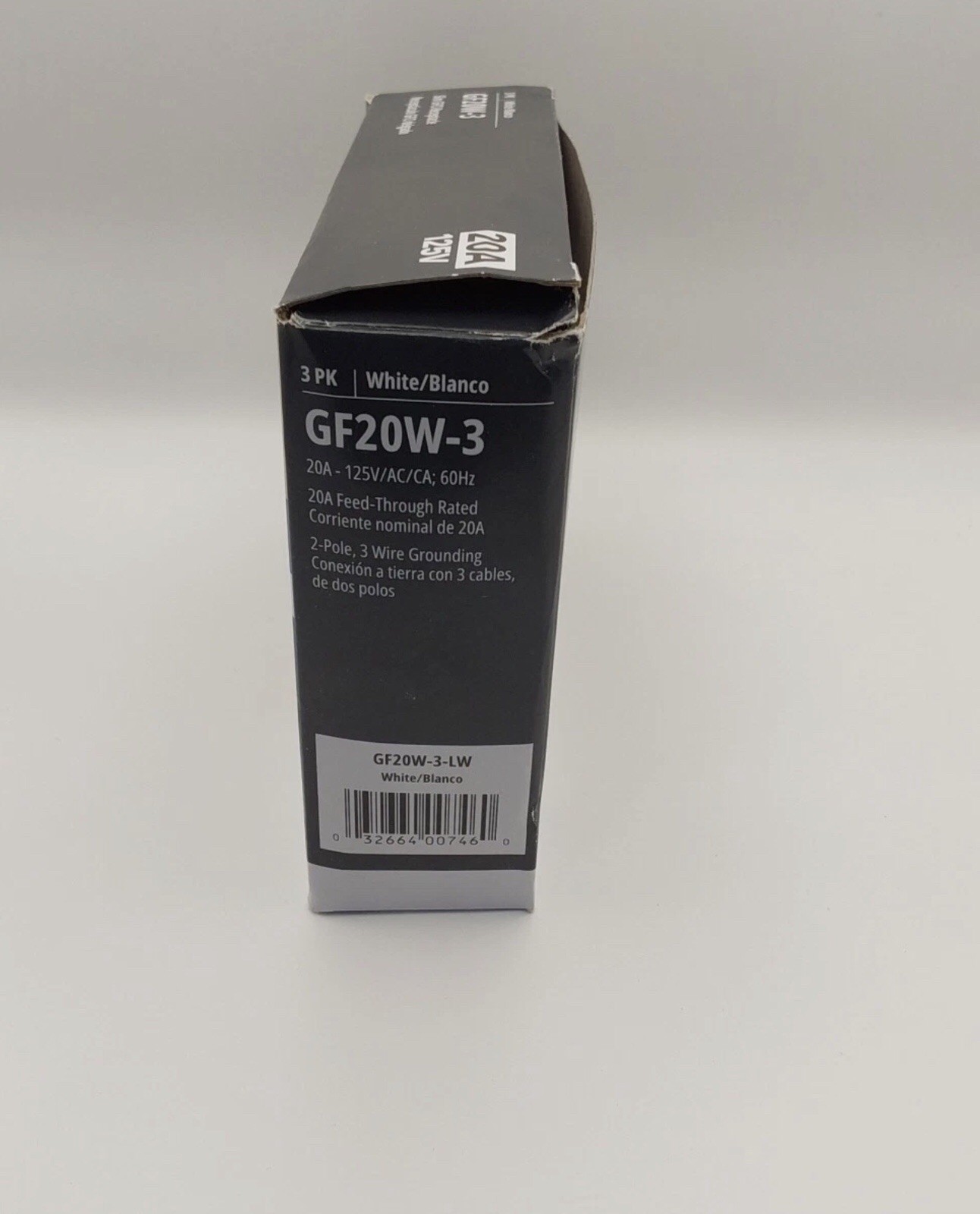 Eaton GF20W-3 PACK White Slim GFCI Outlet Receptacle 20A 125V New G1***
