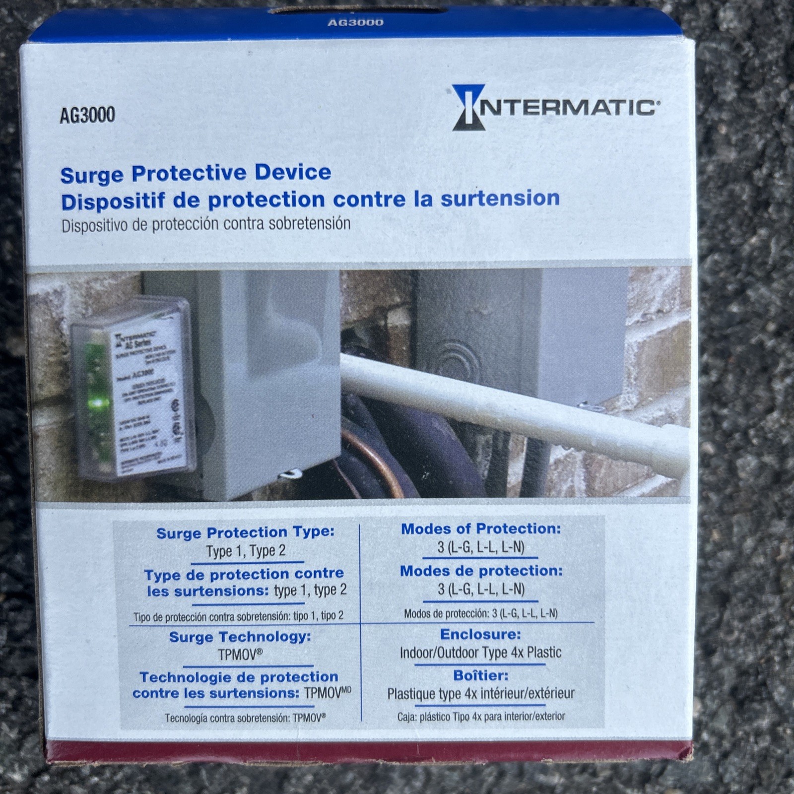 Intermatic AG3000 120/240 VAC Universal HVAC Surge Protective Device NEW