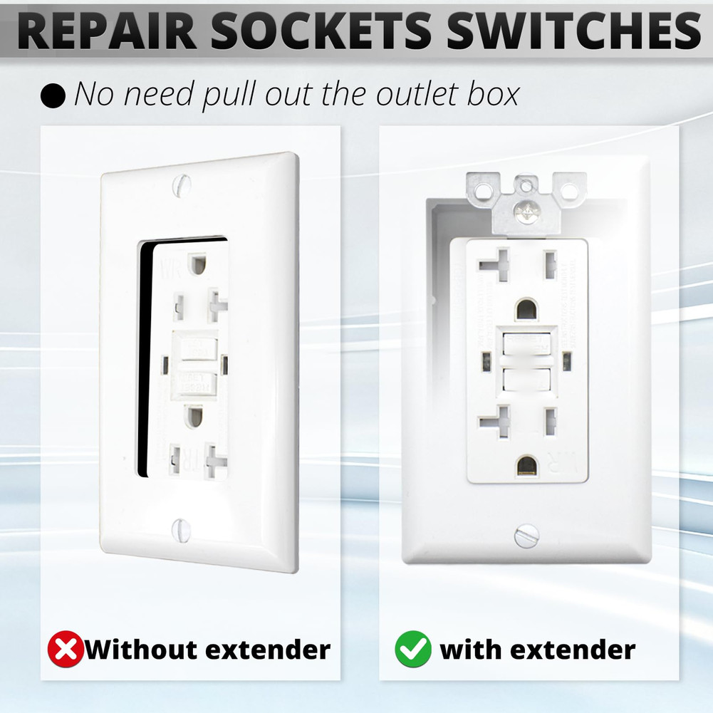 1 Gang Outlet Box Extender 1/4 inch Heat Resistant ABS Plastic Material