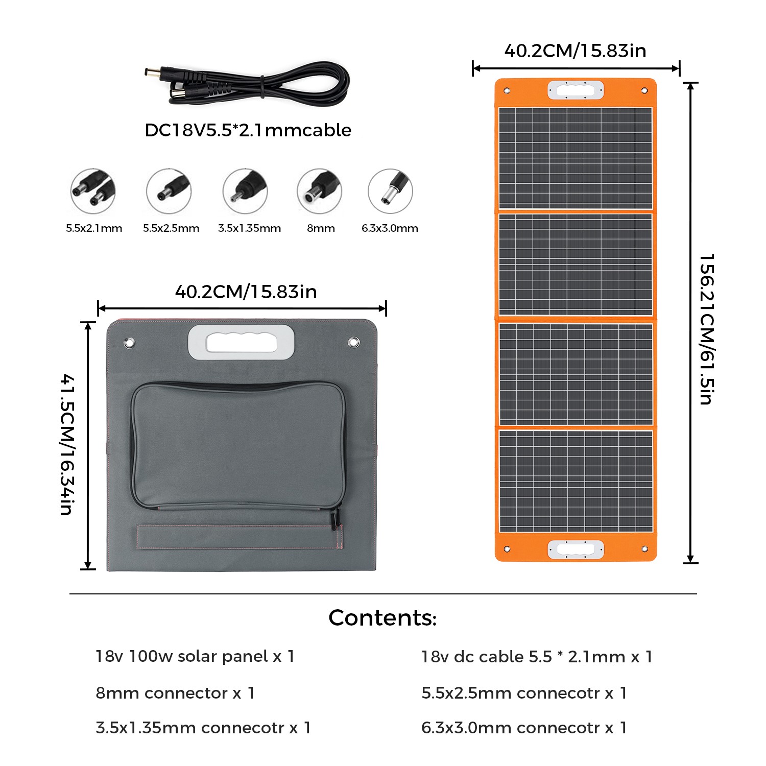 Flashfish 100W Portable Solar Panel for Power Station for Camping RV Refurbished