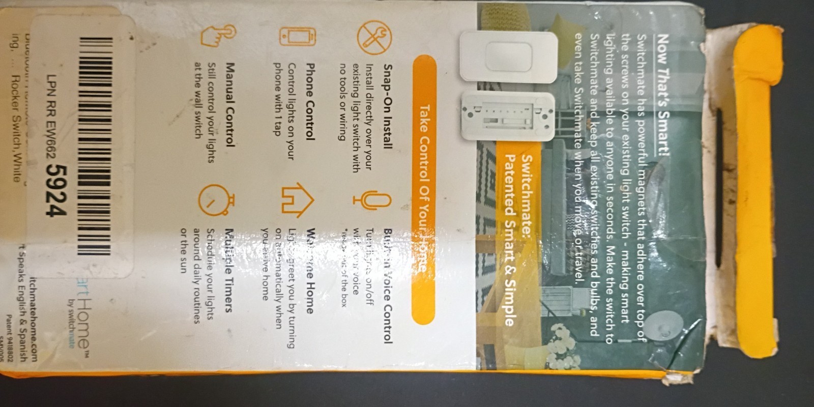 Switchmate Bluetooth Smart On/Off Wall Switch White 3-Way Alexa 2-Pack