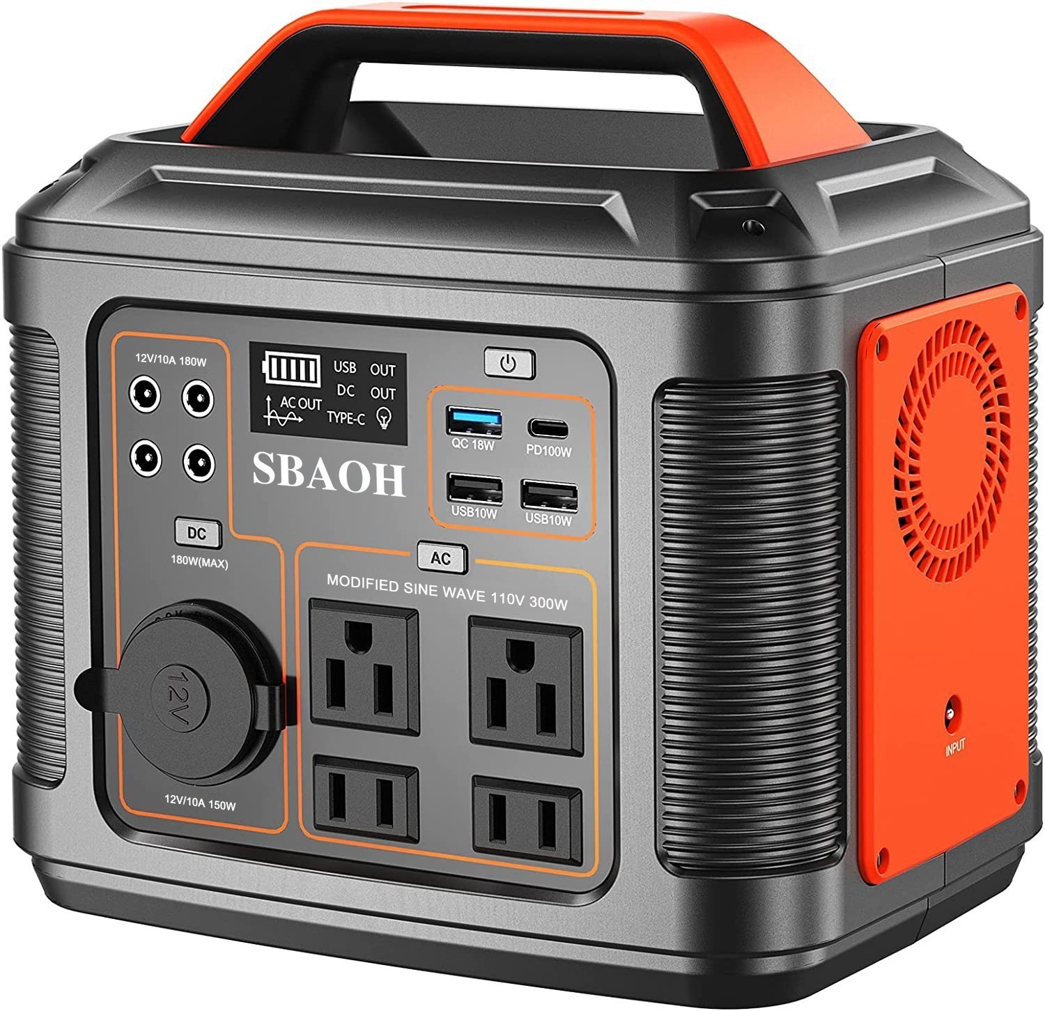300W Portable Solar Power Generator Station Battery Charger Bank Camping