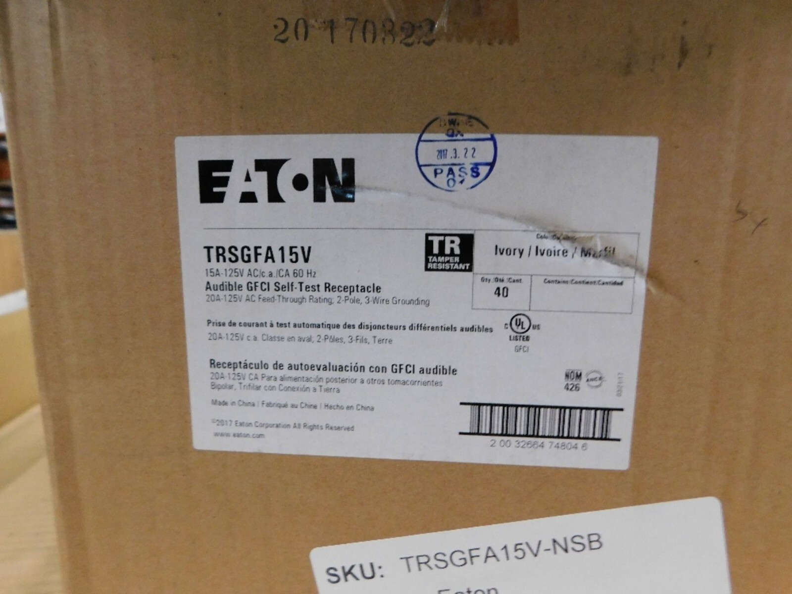 Eaton TRSGFA15V Surge Protection Devices – Box of 10 New in Box!