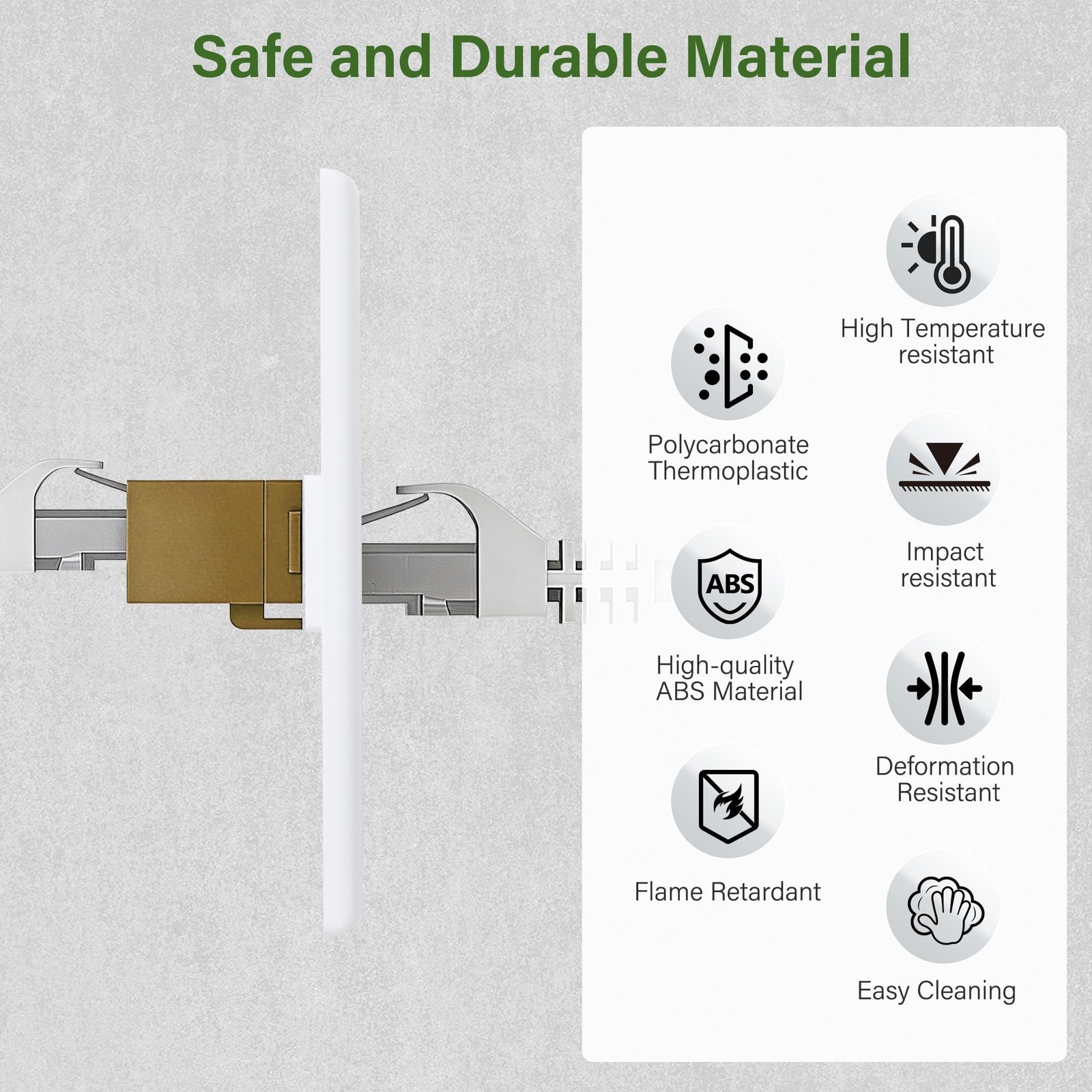 1-Port Keystone Wall Plate 2 Pack, Single Gang 4.49″ (H) x 2.75″ (W),