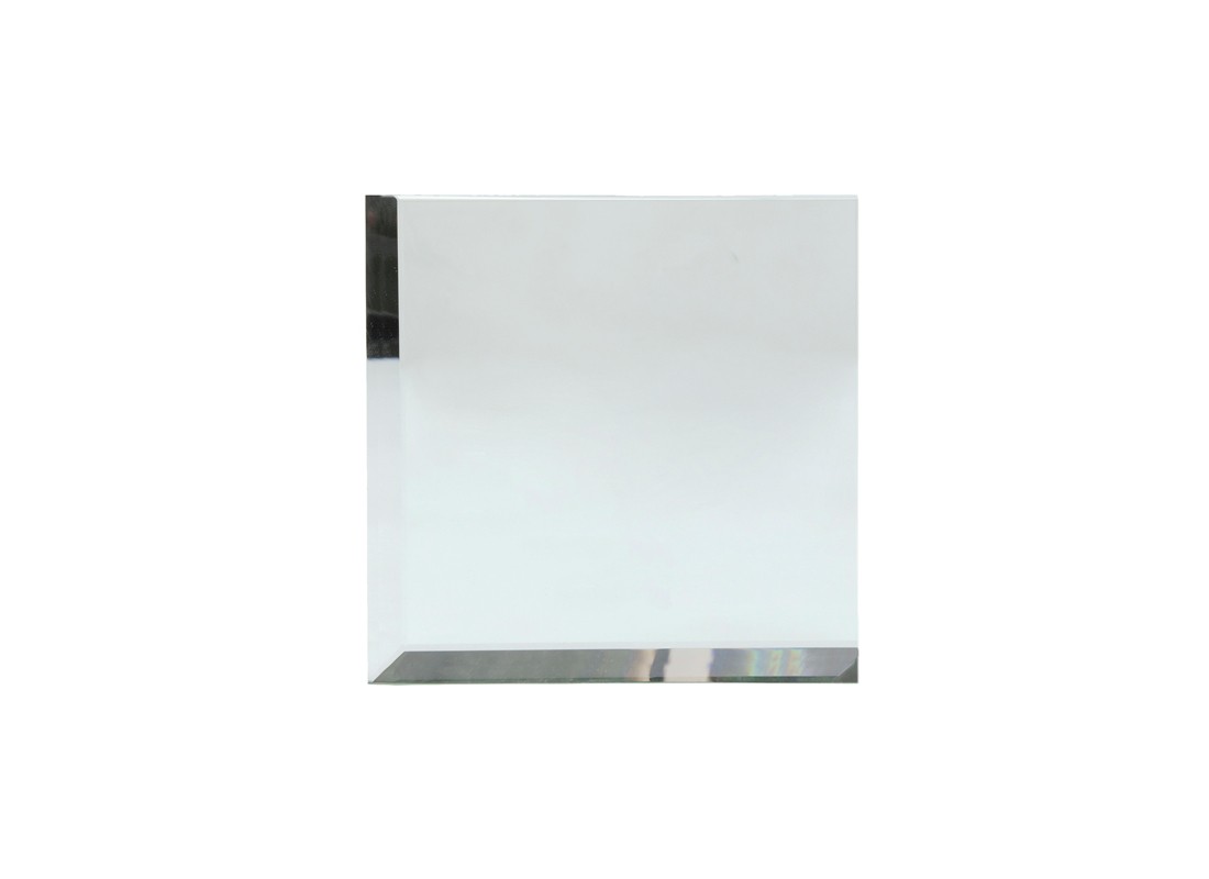 FHC BVM2C3 3″ x 3″ Square 2 Sides Beveled Clear Mirror Glass