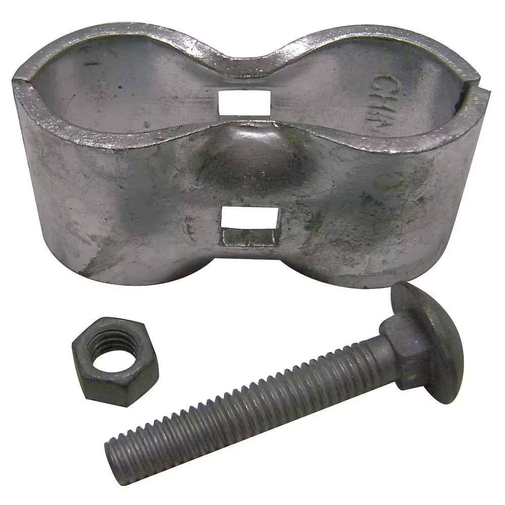1-3/8 In. Galvanized Metal Panel Clamp with Nuts and Bolts (Sets of 4)