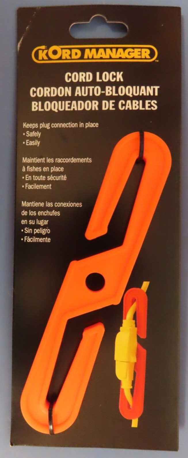 Bayco Kord Manager Extension Cord Lock Keeps Cords Plugged In Safely. # K-205