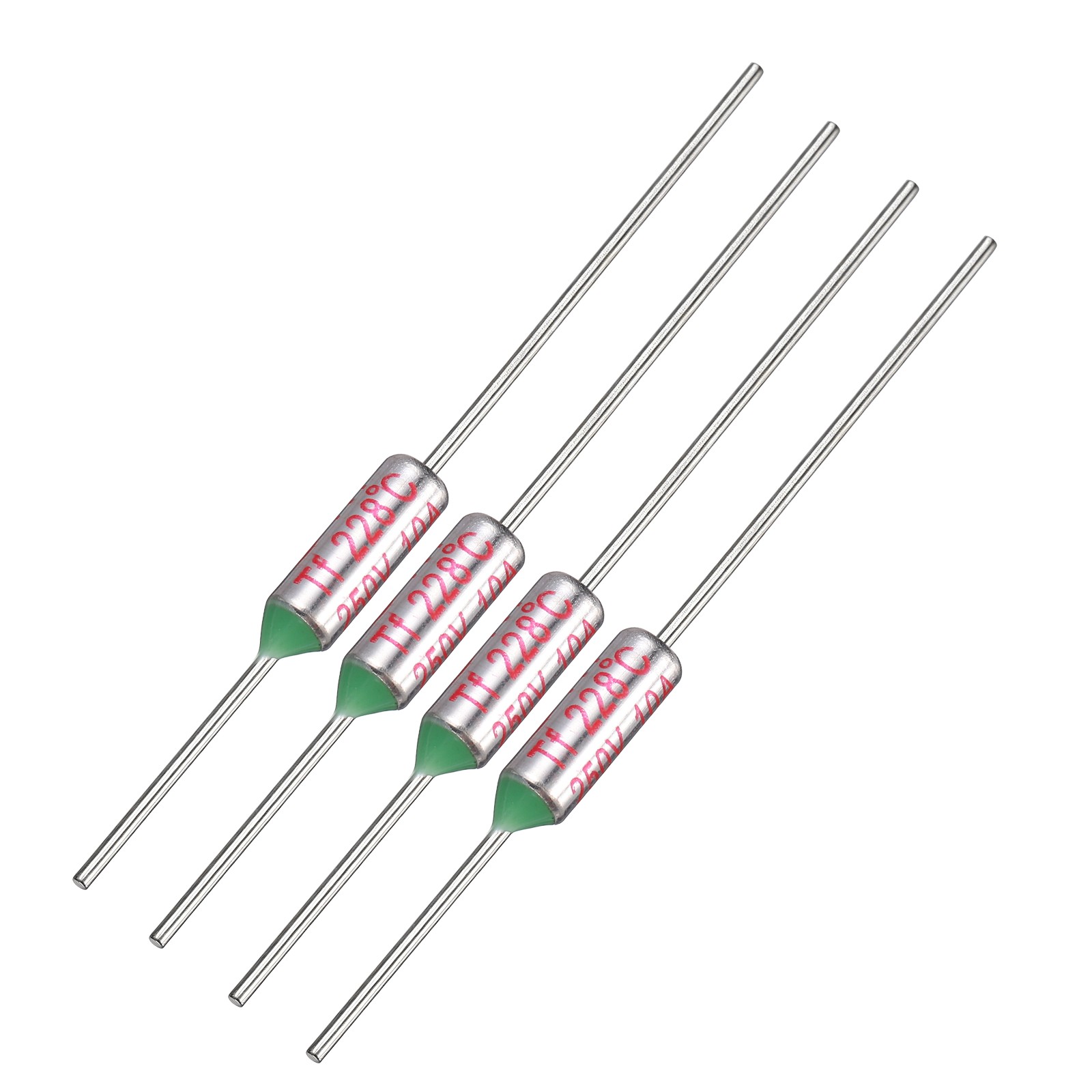 4Pcs Metal Temperature Thermal Fuse 228°C/442.4°F 10A 250V Cutoff Thermal Fuse