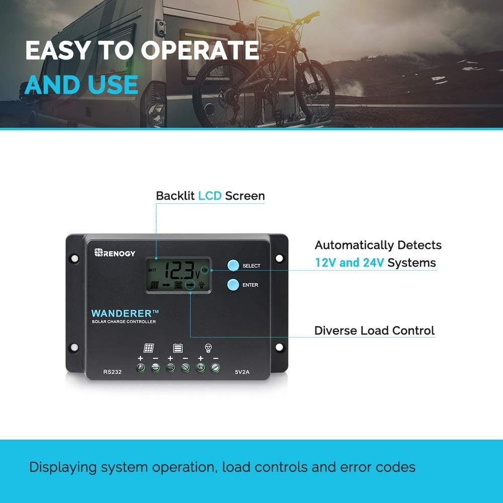 RV Marine Solar Power Controller with Overcharge Protection