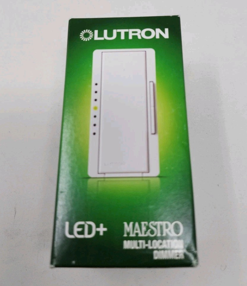 New Lutron MACL-153MR-WH LED Maestro LED+ Single Pole 3 Way Dimmer White