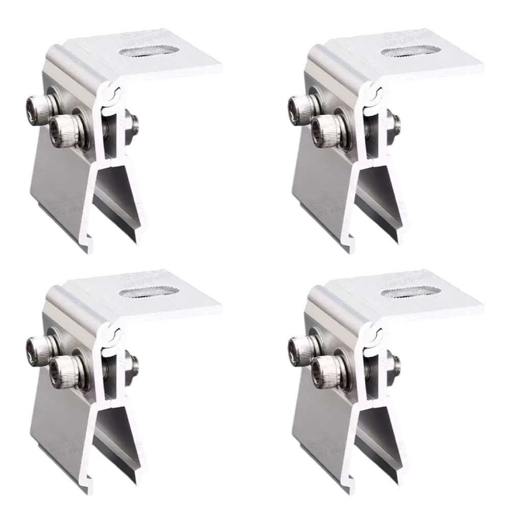 Roof Fold Clamps for PV Solar Panel Arrays Aluminium Alloy 1/4 Pc Set Available