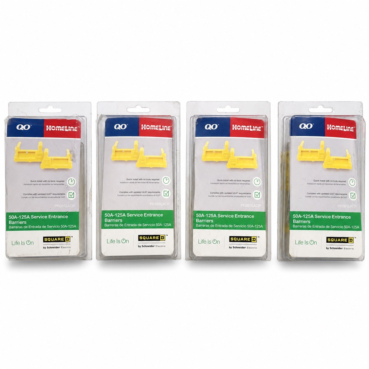 Lot of 4 Square D PKSB1LACP 30919 50A-125A Service Entrance Barriers