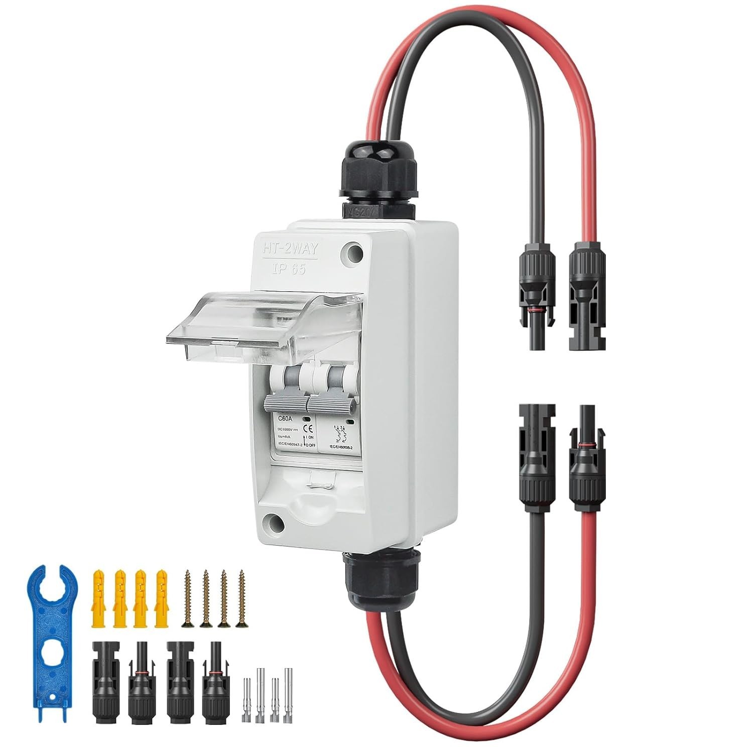 Solar Panel Disconnect Switch 1000V 60A PV Disconnect Switch Outdoor Miniatur…