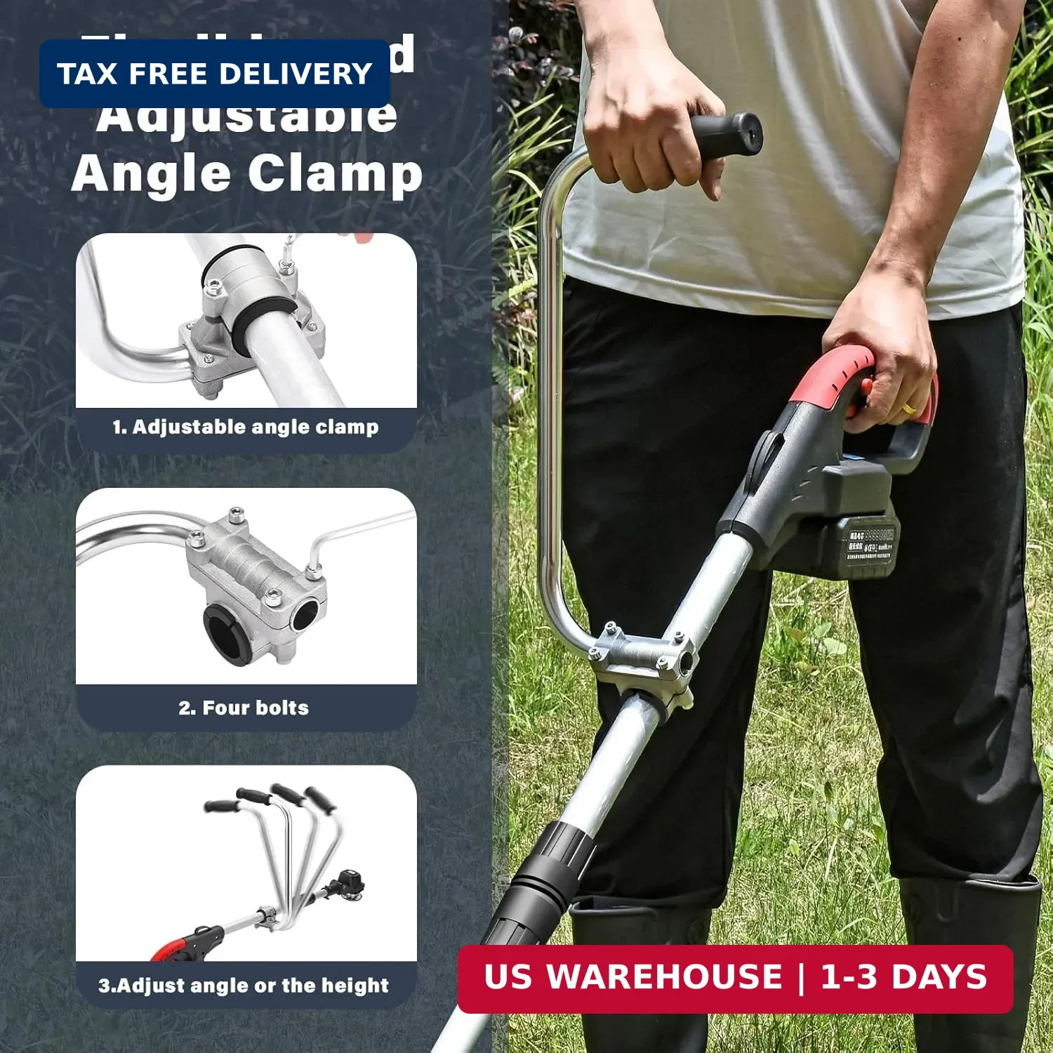 Ergonomic Trimmer Grip, String Trimmers Handle with Shoulder Strap Harness, Weed