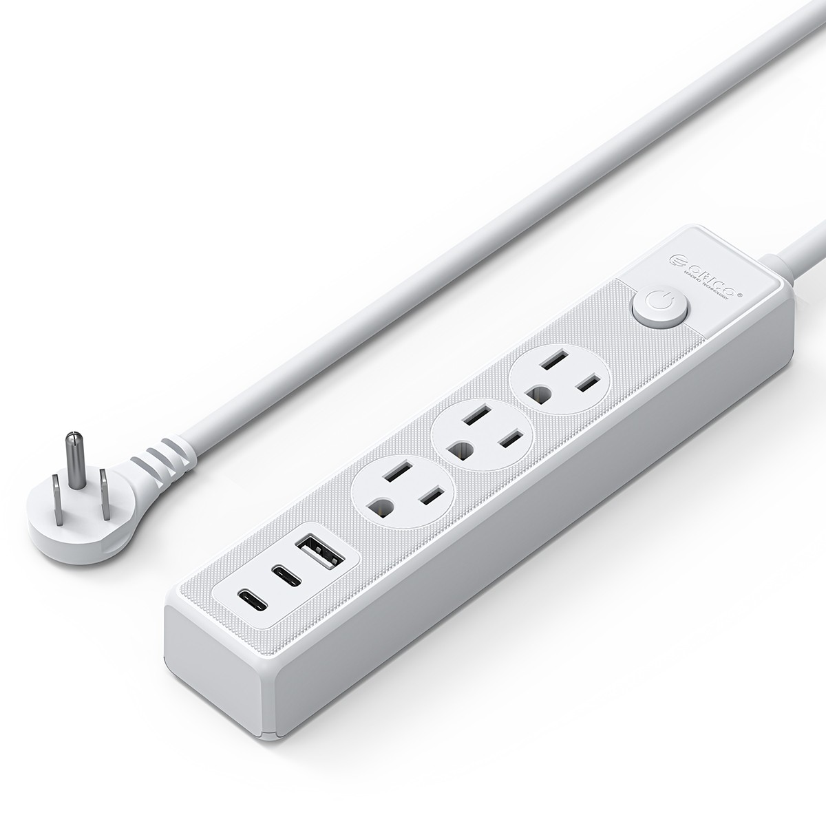 Power Strip Surge Protector 4 AC Outlets 3 USB Ports Type C 1.6/5/15/25 FT Cable