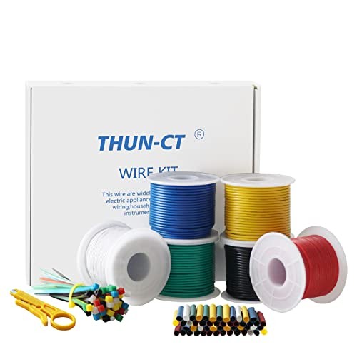 20 AWG PVC Electrical Wire,THUN-CT Electrical 20AWG PVC Electrical Wire-23ft×6