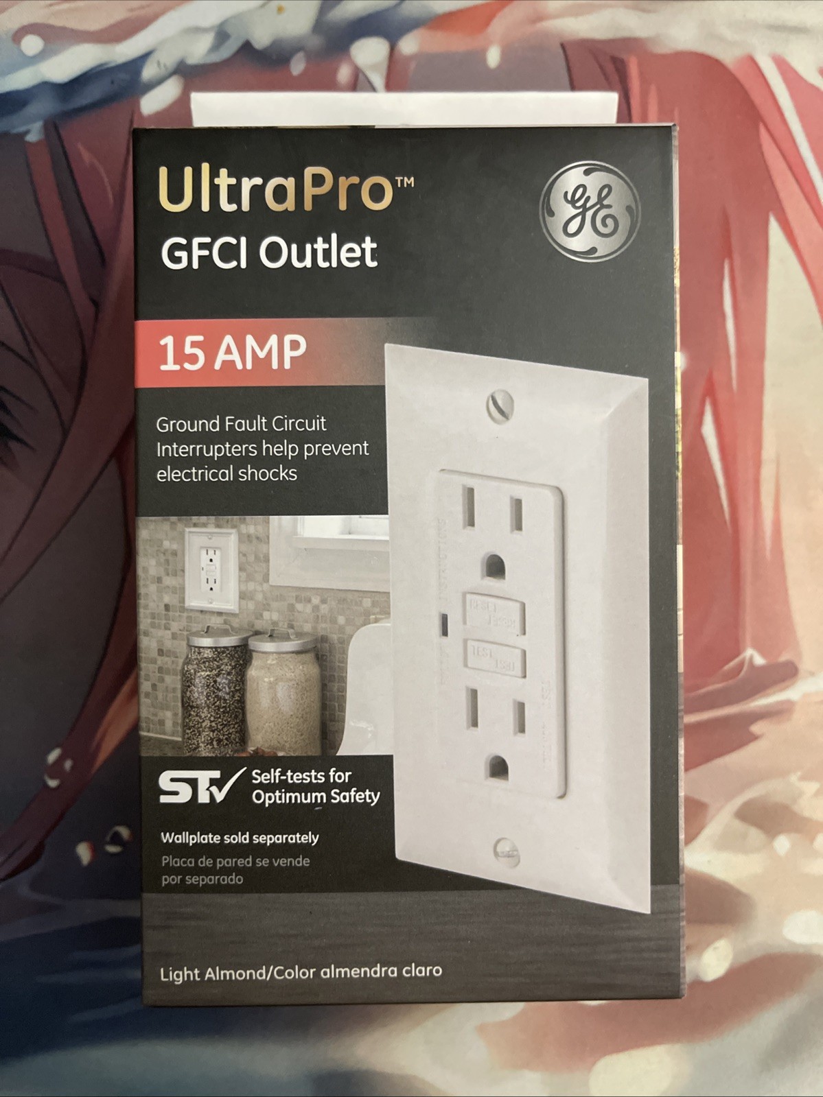 GE ULTRA PRO GFCI OUTLET 15 AMP Light Almond