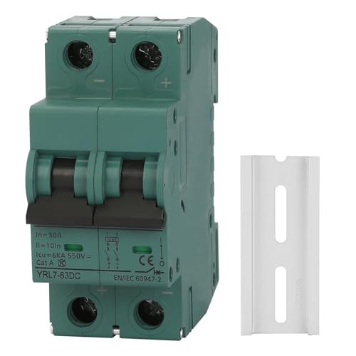 500V Solar Miniature Circuit Breaker, 2 Pole 50 Amp DC Circuit Protection 50A